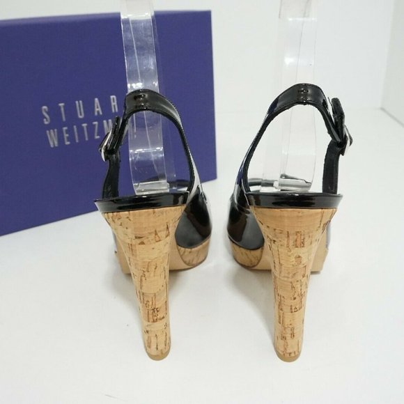 Stuart Weitzman Exsling Slingback Heels Sandals 7 - Picture 5 of 8
